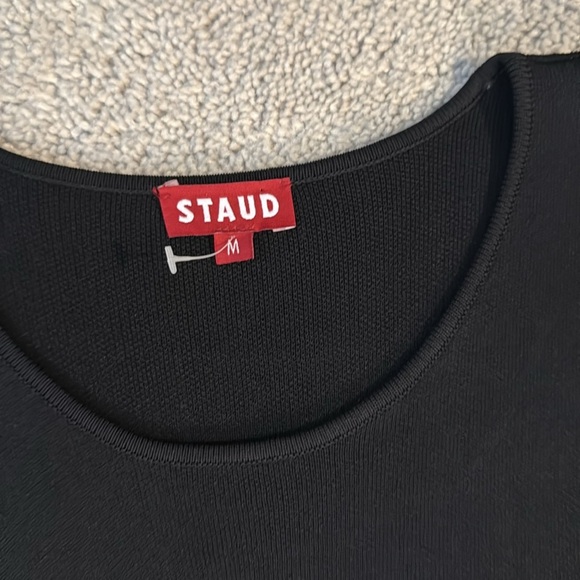 STAUD Aries Star Embroidered Maxi Dress | Long Sleeve | Size M | Black - Picture 6 of 12